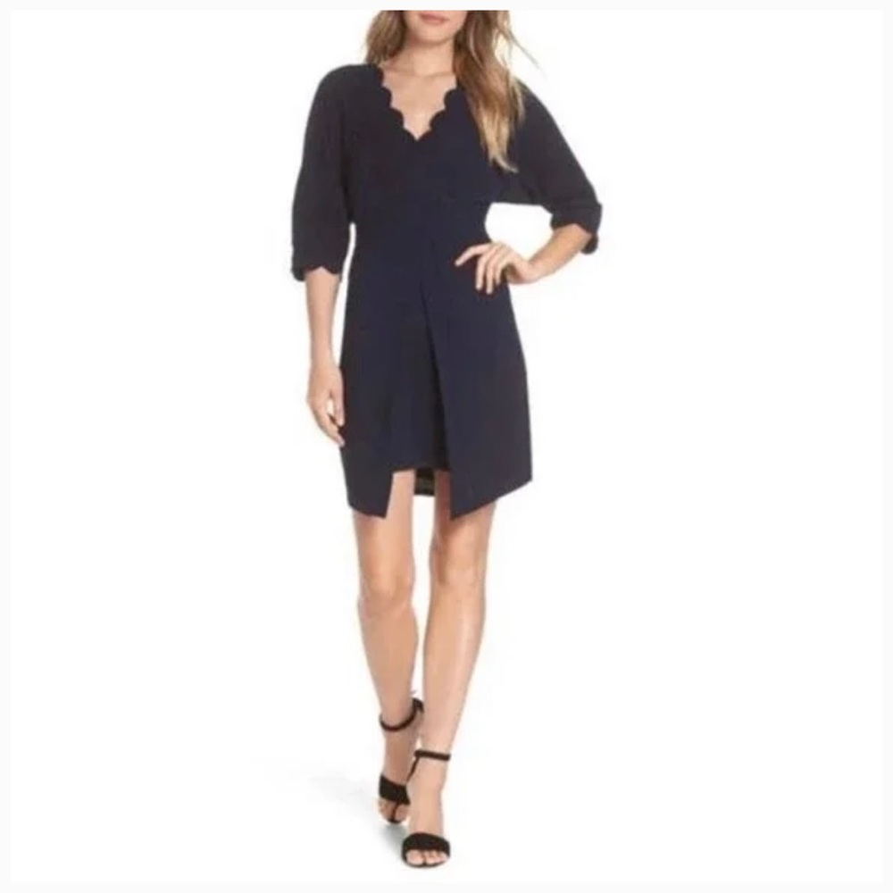 Navy 3/4 Sleeve Dress